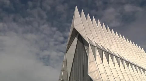 Scenic time lapse shots from around the Terrazzo at the Air Force Academy Stock Footage 49934124