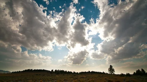 Scenic timelapse over field Stock-Footage 975933