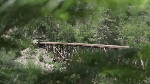 Scenic train trestle Stock Footage 146239804