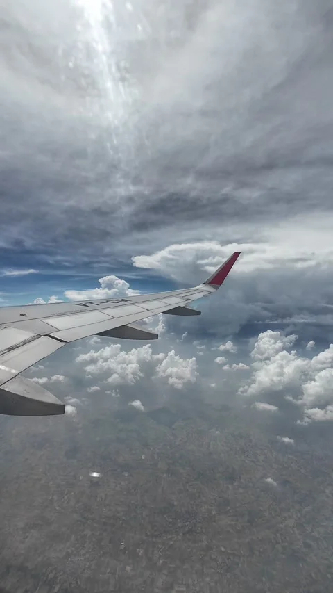 Scenic view from airplane window Stock Footage 287852850