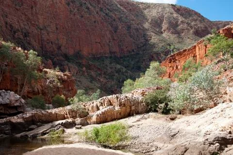 Scenic view along Ormiston Gorge Stock Photos
