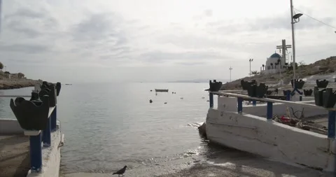 Scenic View Of Aphrodite Bay Coast Of Piraeus Near Athens Greece - Oct 13 2019 Stock Footage 337710216