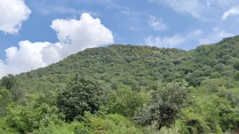 Scenic view of Aravalli Mountain Range Stock Footage 345785543