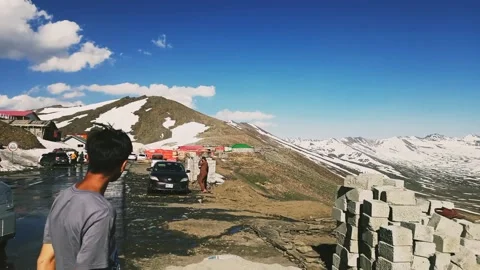 Scenic view of babusar top Gilgit Baltistan Pakistan Video stock 158608478