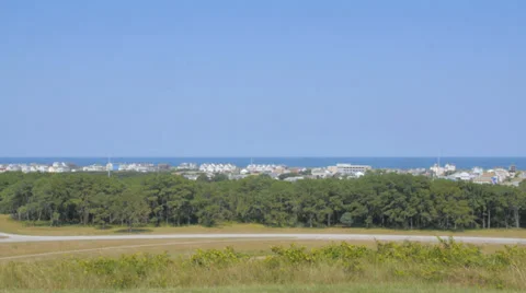 Scenic view of beach from Wright memorial - Outer banks Vídeo Stock 29667265