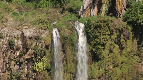 Scenic view to the beautiful Chamarel waterfall, Mauritius. 動画素材 48638984