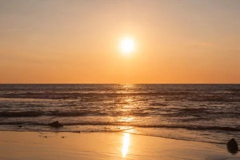 Scenic View Of Beautiful Sunset Stock Photos