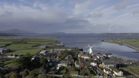 Scenic view of Blennerville windmill on The Dingle peninsula in County Kerry Stock Footage 221585776