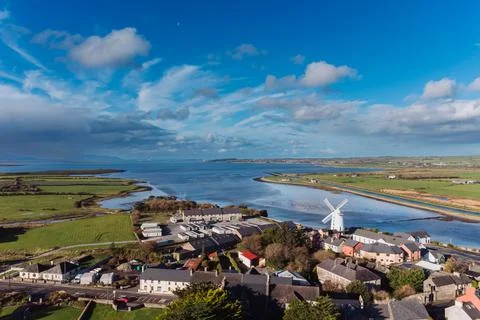 Scenic view of Blennerville windmill on The Dingle peninsula in County Kerry Stock Photos