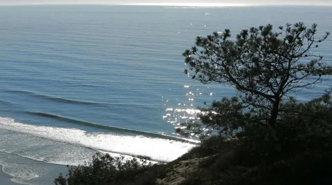 Scenic view from cliff over ocean 動画素材 45895467