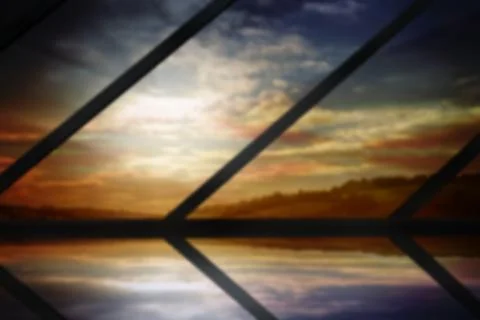 Scenic view of cloudy sky seen through metal grate Stock Illustration