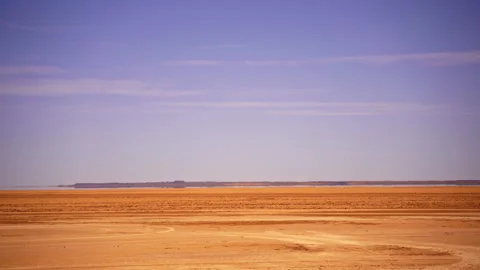 Scenic view of a desert plain Stock Footage 298205705