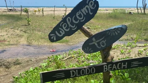 Scenic view of dlodo beach Stock Footage 239820815