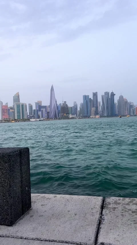 Scenic view from Doha Corniche , Doha, Qatar. January 03, 2026 Stock Footage 325897222