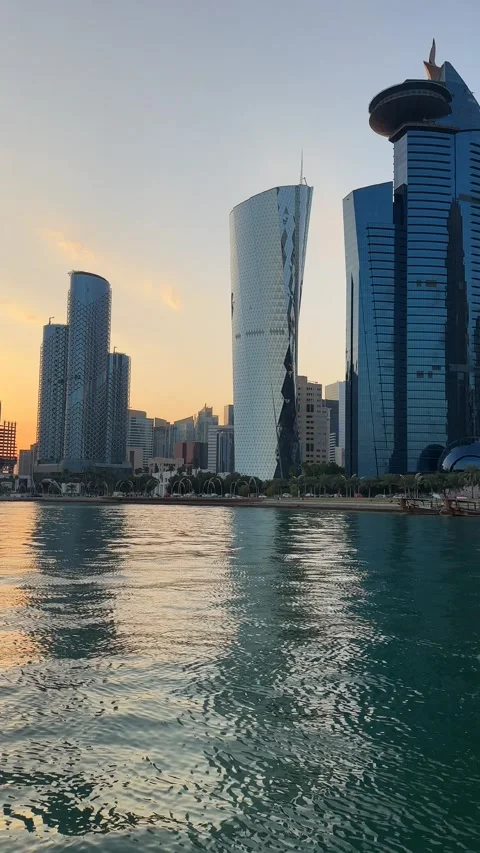 Scenic view from Doha Corniche , Doha, Qatar- January 03, 2026 Video stock 325897628