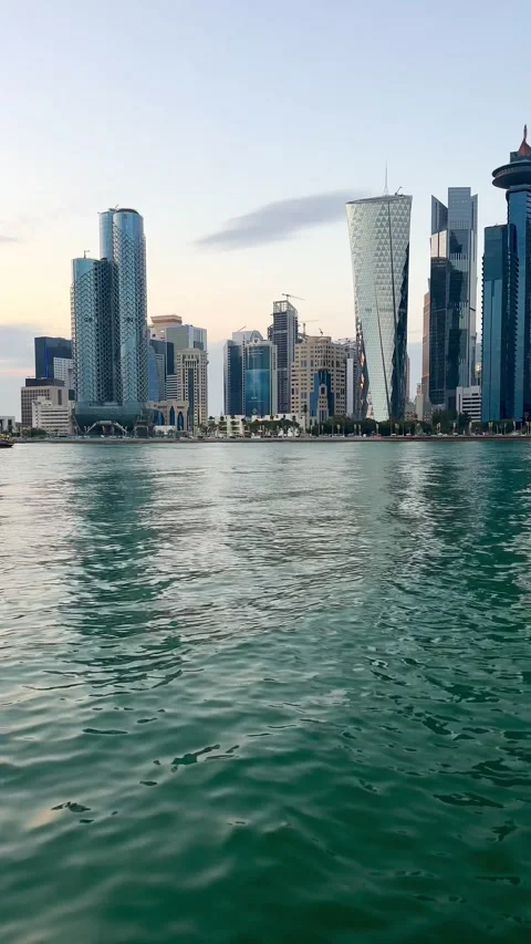 Scenic view from Doha Corniche Doha, Qatar- January 03, 2026 Stock Footage 325897662