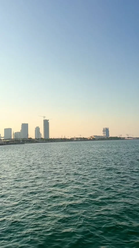 Scenic view from Doha Corniche, Doha, Qatar- January 01, 2026 Video stock 325897984