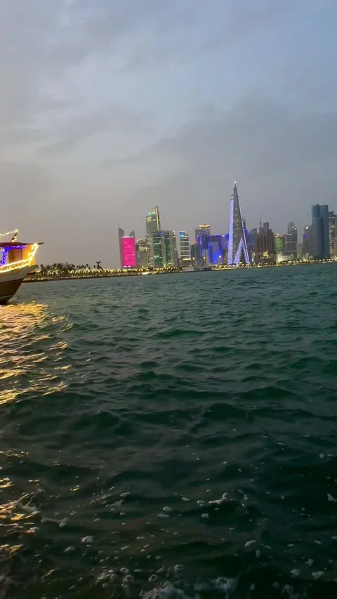 Scenic view from Doha Corniche, Doha, Qatar- January 01, 2026 Stock Footage 325898171