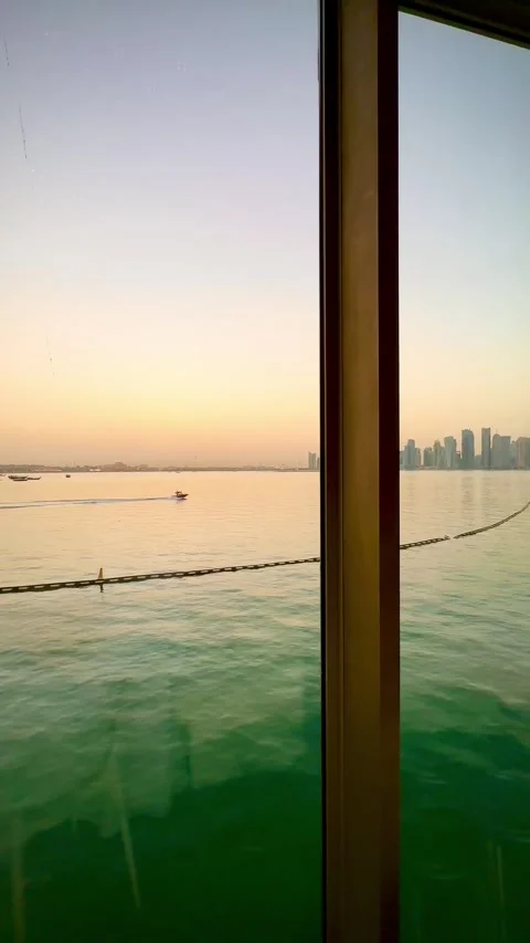 Scenic view from Doha Corniche - Doha, Qatar- January 03, 2026 Stock Footage 325898313