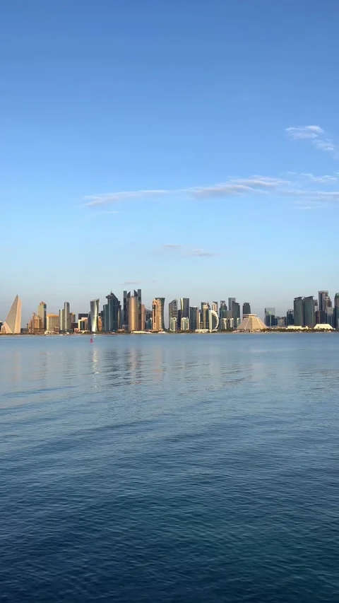 Scenic view from Doha Corniche Doha, Qatar- January 03, 2026 Stock Footage 325899728