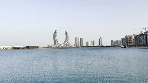 Scenic view from Doha Corniche, Doha, Qatar- January 08, 2026. Stock Footage 325900367