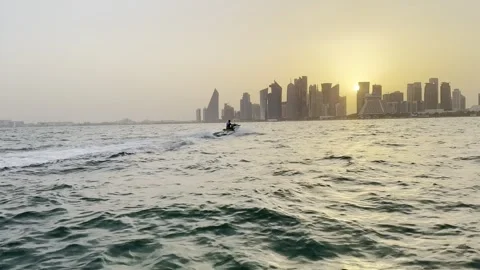 Scenic view from Doha Corniche, Doha, Qatar- January 01, 2026 Stock Footage 325900824