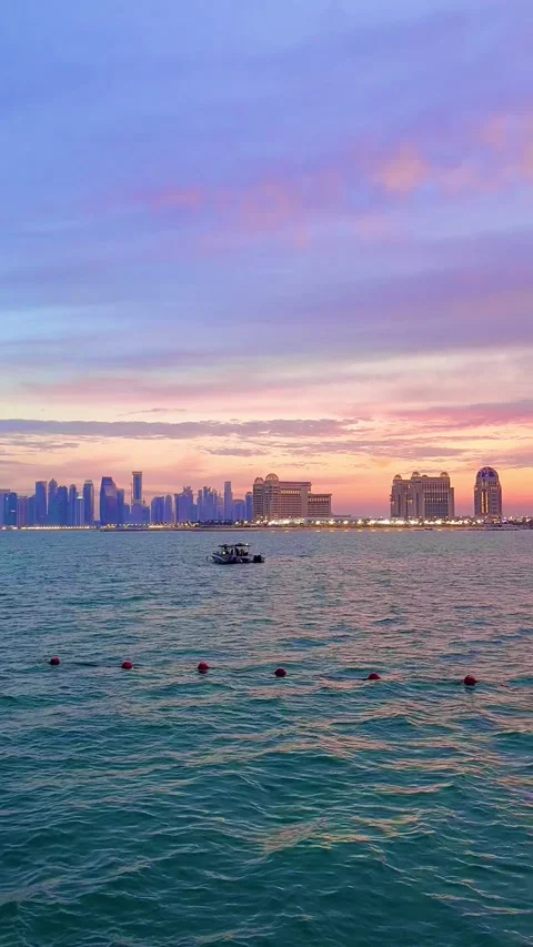 Scenic view from Doha Corniche, Doha, Qatar - January 01 2026 Stock Footage 325902821