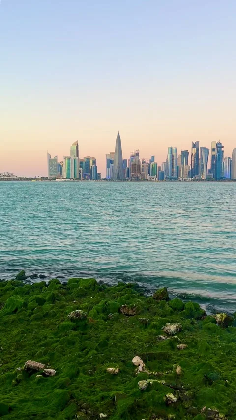 Scenic view from Doha Corniche Doha, Qatar- January 03, 2026 Stock Footage 325903169
