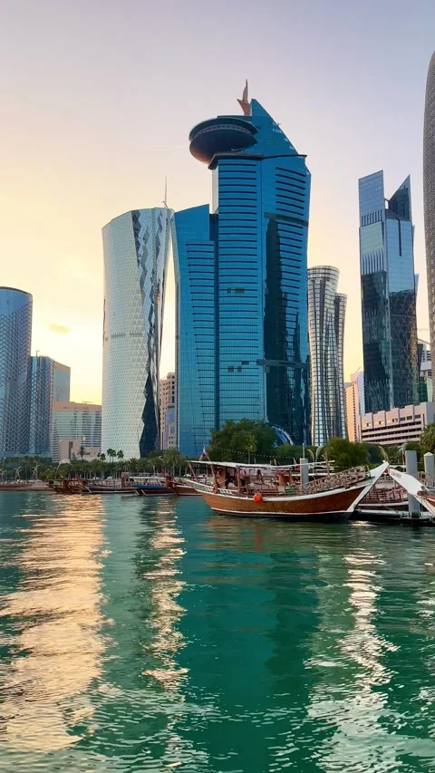 Scenic view from Doha Corniches , Doha, Qatar- January 06, 2026 Stock Footage 325897574