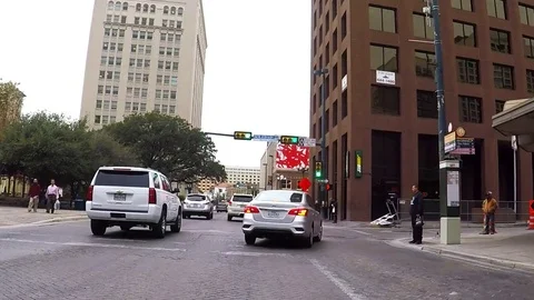 Scenic view of the downtown of San Antonio Stock Footage 72393474