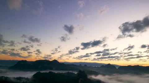 Scenic view dramatic beautiful sunset sky. Natural Sunset Sunrise 動画素材 265203283