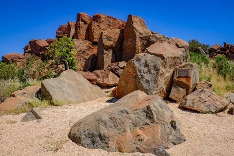 Scenic view of dramatic rock formations along the coastline at Broome Stock Photos