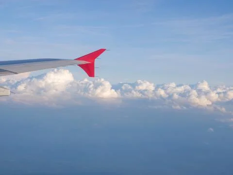 Scenic View Of Dramatic Sky clouds During Sunset, from plain Stock Photos