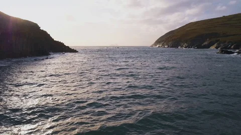 Scenic View Of Drone Flying Over Sea Against Sky Stock Footage 71707201