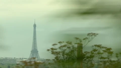 Scenic view of the famous Eiffel Tower, the most important monument in Paris Stock Footage 337024166