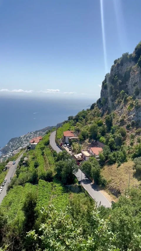Scenic View of Fausto Coppi Monument, Italian Coastline Stock Footage 280510991