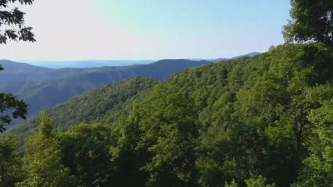 Scenic View of Forested Mountain Range Stock Footage 328964560