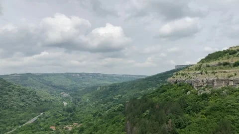Scenic View of Garga Bair Hill, Veliko Tarnovo, Bulgaria: A Valley Vista Stock Footage 301404161