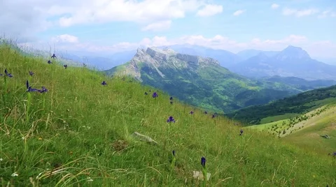 Scenic view of high part of Pyrenees mountains,Spain Stock Footage 41554815