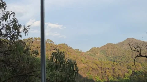Scenic view of hills and greenery in Bhimtal Video stock 334328368