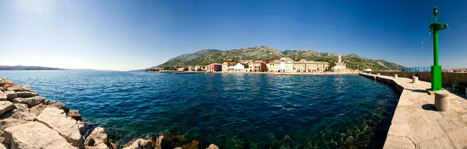 Scenic view in Karlobag Stock Photos