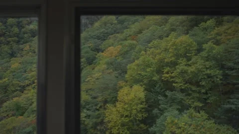 Scenic view from the Kurodake Ropeway in Daisetsuzan National Park Stock Footage 340668157