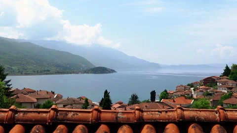 Scenic view of Lake Ohrid Видео 175442124