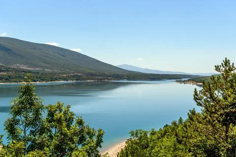 Scenic view of Lake Peruca in Croatia on a sunny day in summer Stock Photos