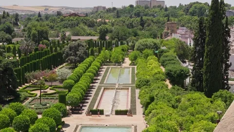 Scenic view of a lush garden in springtime Stock Footage 307611090