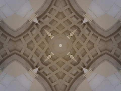 Scenic view of mirrored visualizations made of architectural elements Foto stock