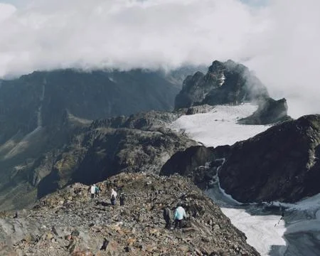 Scenic view of Mount Stanley in the Rwenzori Mountains, Uganda Stock Photos