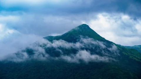 Scenic View Of Mountain Forests Getting Covered  By Fog Vídeos de archivo 79420620