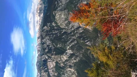 Scenic view of mountain landscape from Vogel, Bohinj lake in Slovenian Alps Video stock 153754958
