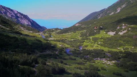 Scenic view of the mountains Pirin Video stock 210315859